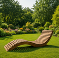 Reposera de Madera Curva para Jardin