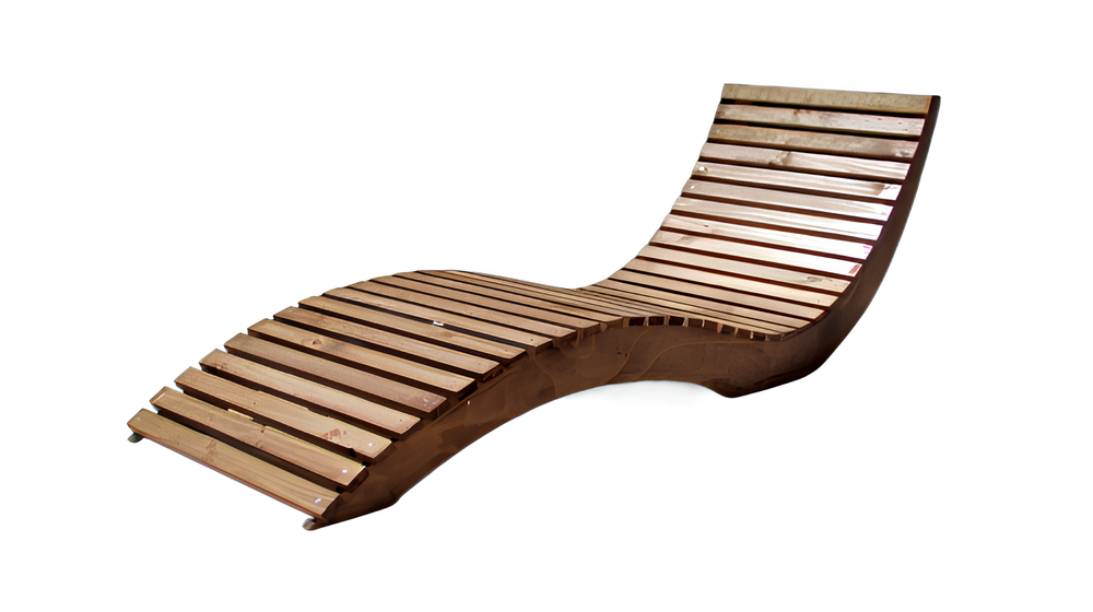 Reposera de Madera Curva para Jardin