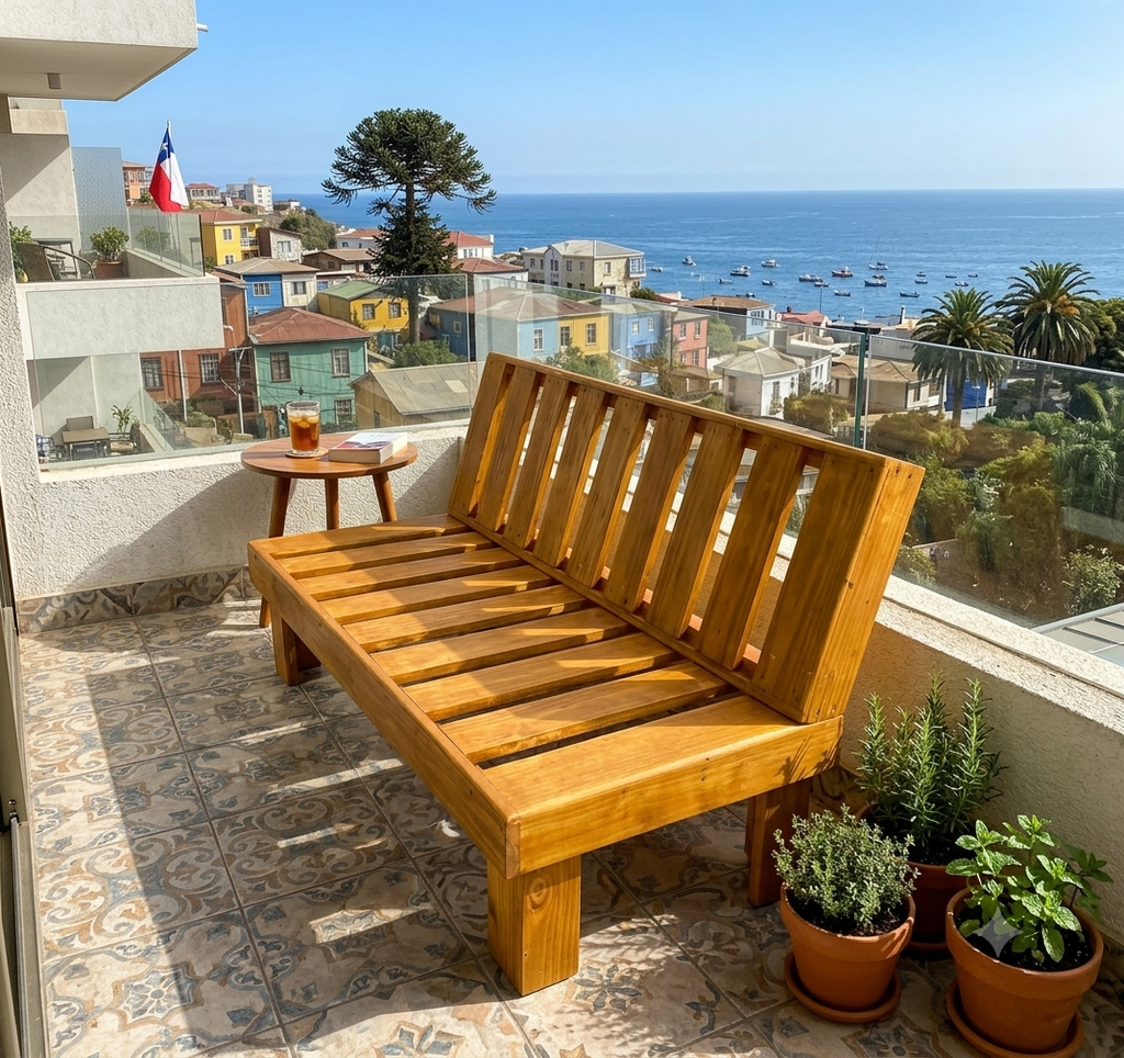Banca de Terraza de madera sólida
